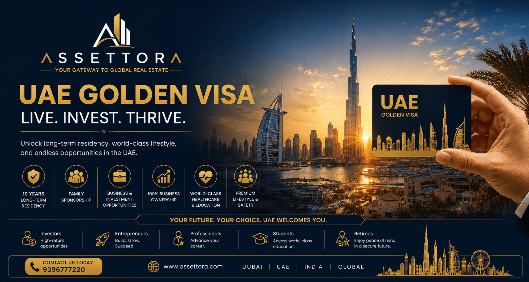 Assettora — UAE Golden Visa: unlock long-term residency, world-class lifestyle and endless opportunities in the UAE