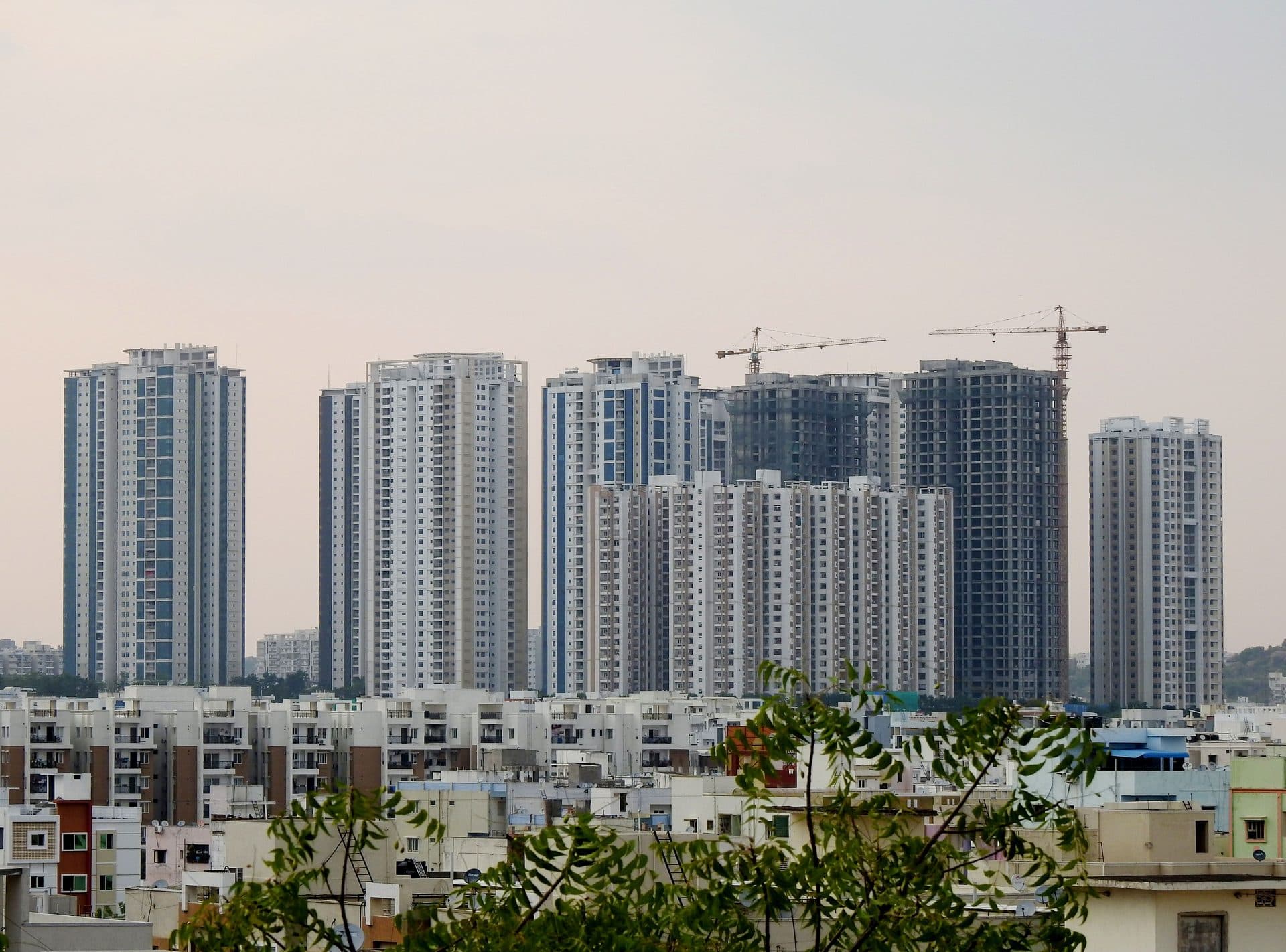 Hyderabad skyline with high-rise residential towers